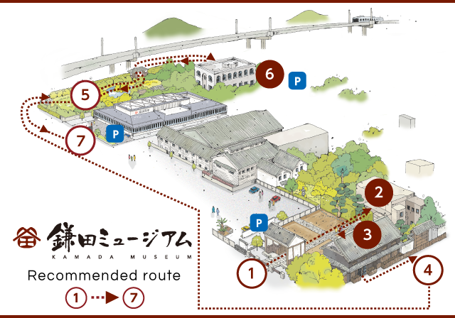 鎌田ミュージアムガイドマップ