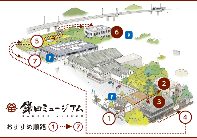 鎌田ミュージアムガイドマップ